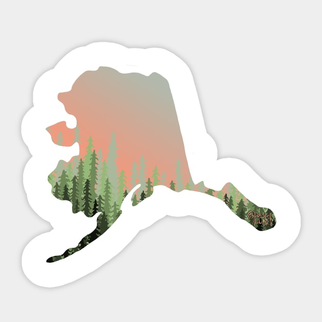 Alaska Sticker by Pastel.Punkk